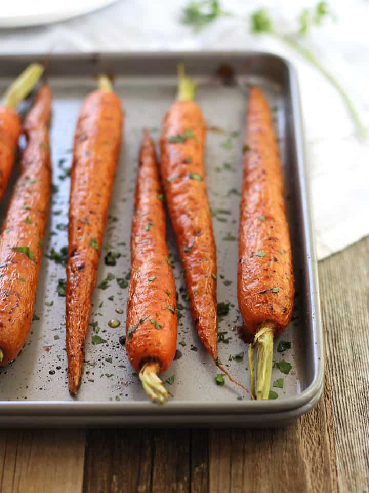 Sweet & Tangy Balsamic Toaster Oven Roasted Carrots