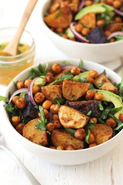Roasted Baby Potatoes and Chickpea Salad