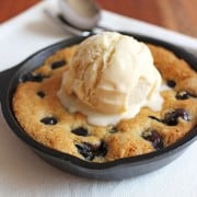 Blueberry Lemon Skillet Cookie for Two
