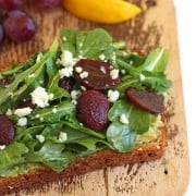 Avocado Toast with Balsamic Roasted Grapes