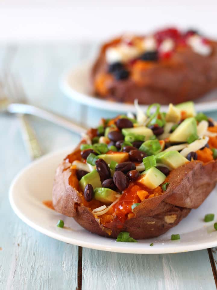 Toaster Oven Baked Sweet Potatoes 2 Ways (Sweet & Savory)