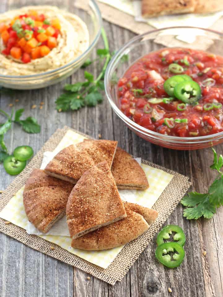 Toaster Oven Baked Pita Chips