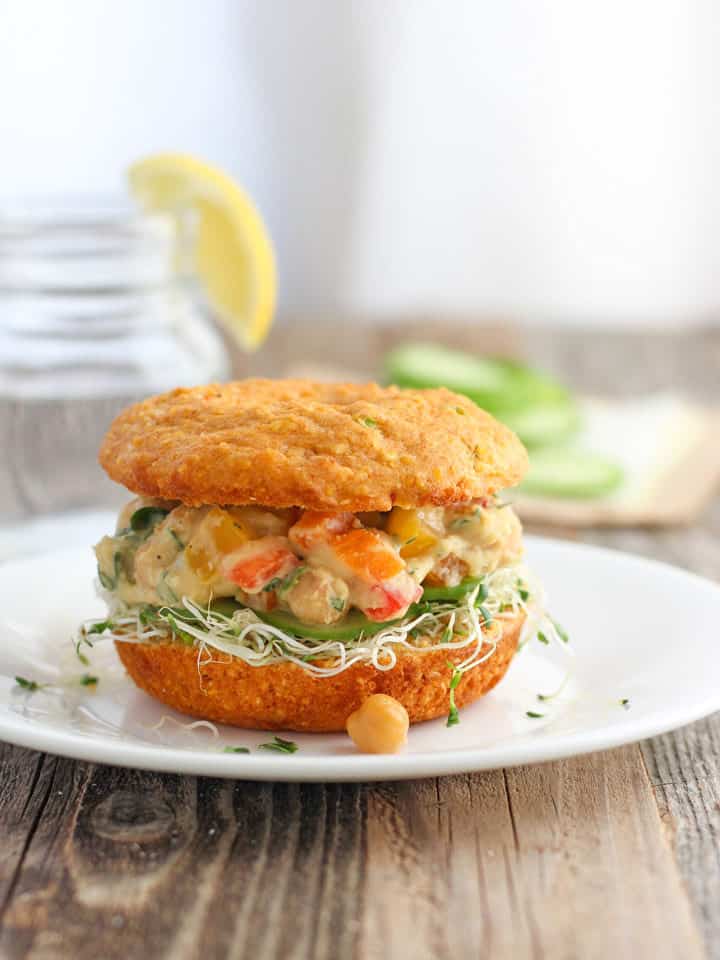 Cornbread Veggie Sandwich