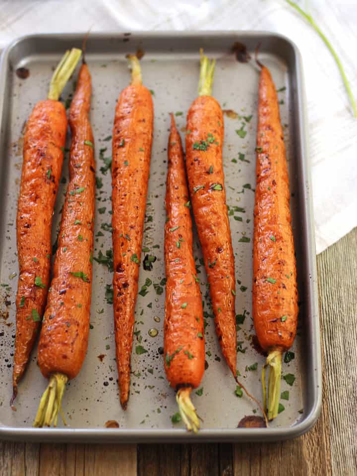 Sweet & Tangy Balsamic Toaster Oven Roasted Carrots