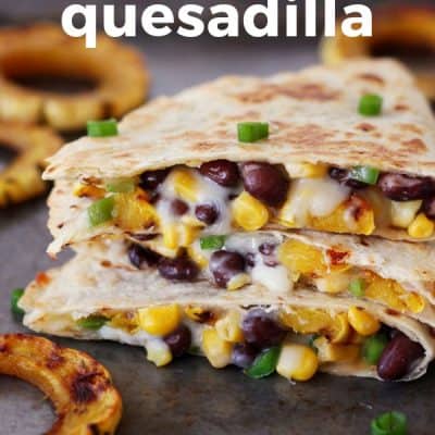 Toaster Oven Quesadilla with Squash and Black Beans