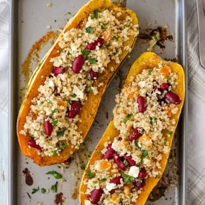 Quinoa Stuffed Delicata Squash